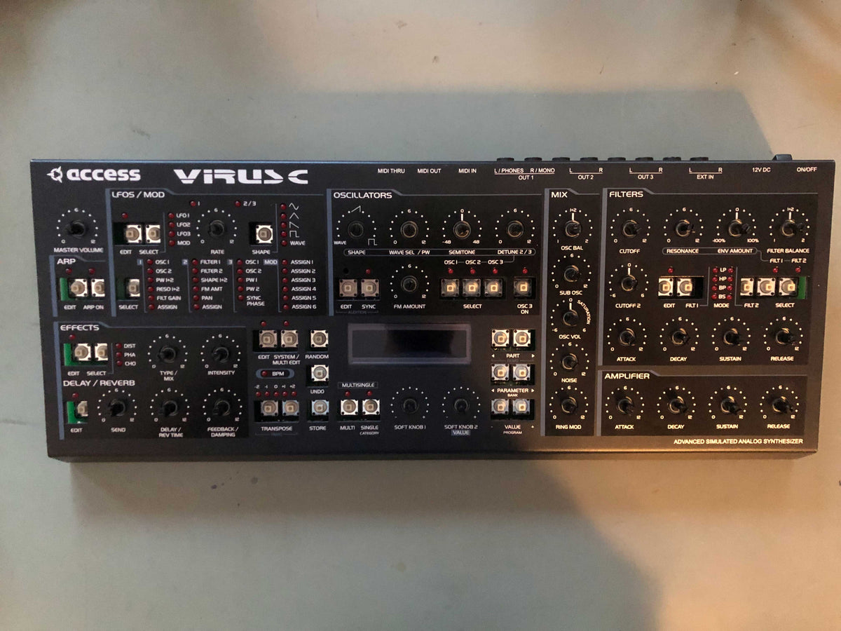 Access Virus C Desktop, Fully Recapped w/ All New Tacts, New Power Switch, Battery + Triad PSU