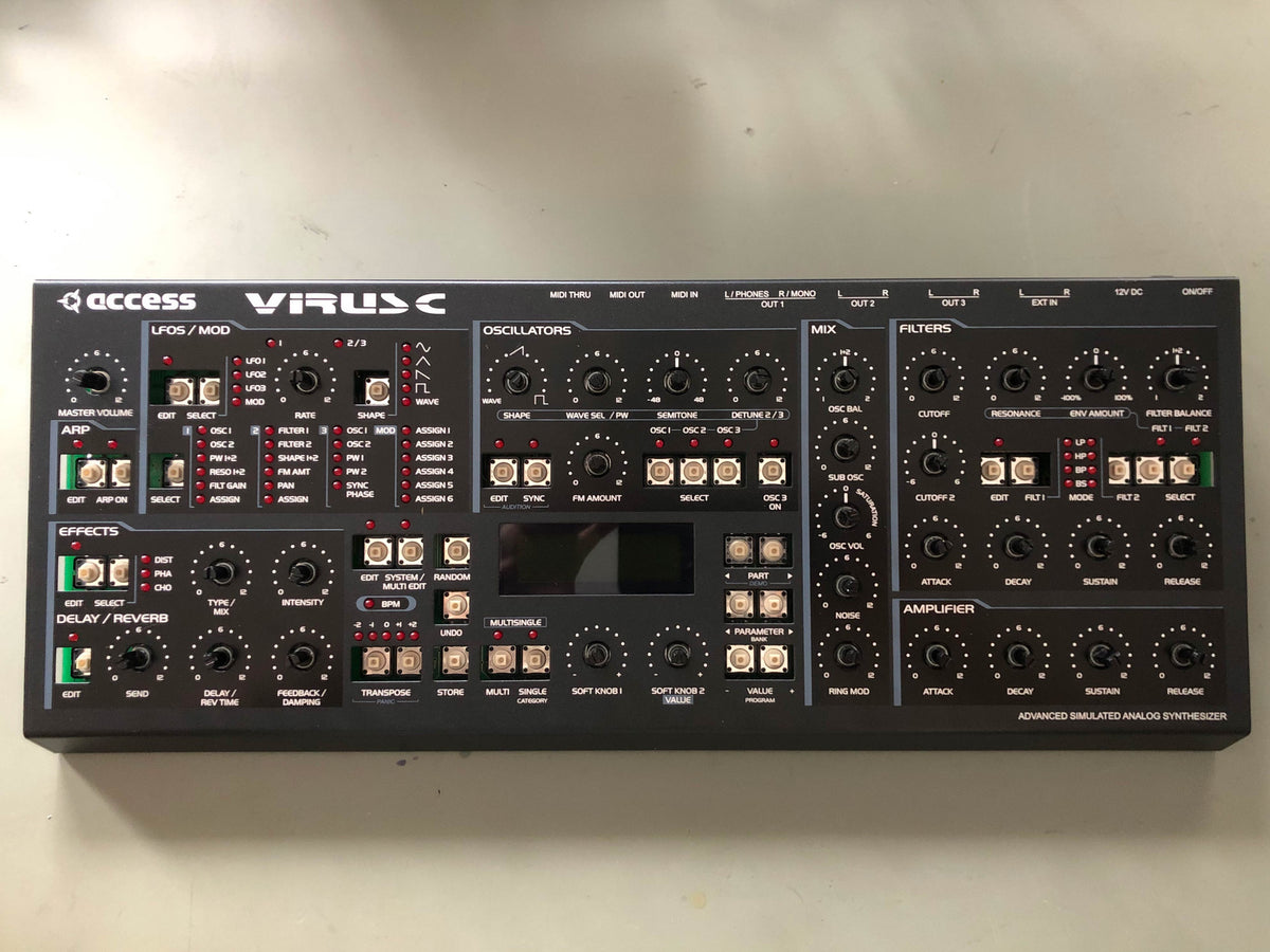 Access Virus C Desktop, Fully Recapped, All New Tacts, New Volume Pot, Power Switch, Battery + PSU