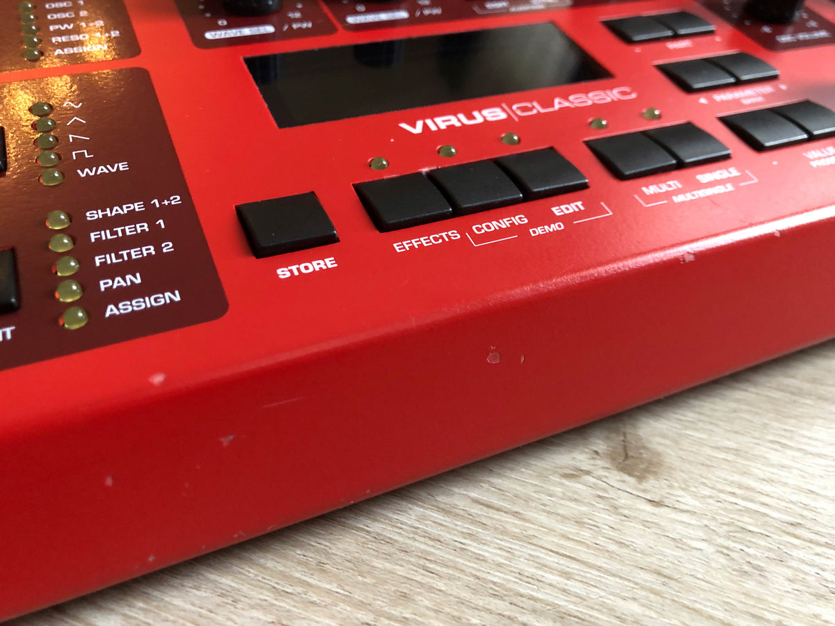 Access Virus Classic Desktop, Fully Recapped w/ All New Tacts, New Power Switch, Battery, Triad PSU + Original Red Rack Ears