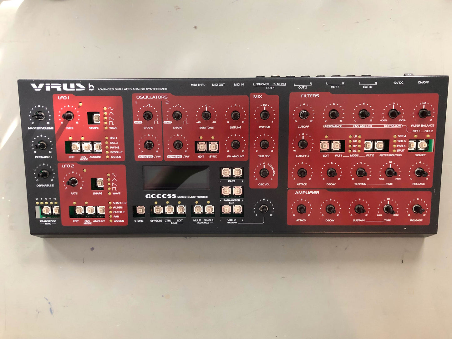 Access Virus B Desktop, Fully Recapped, All New Tacts, New Display, Power Switch, Battery + PSU