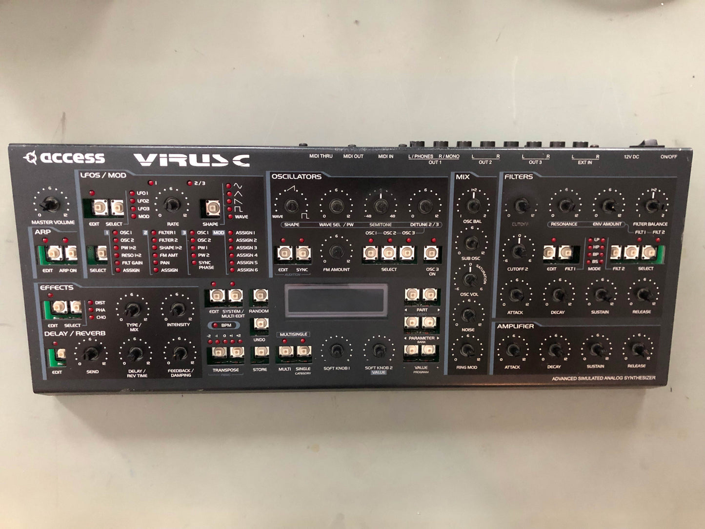 Access Virus C Desktop, Fully Recapped, All New Tacts, New Power Switch, Battery + PSU