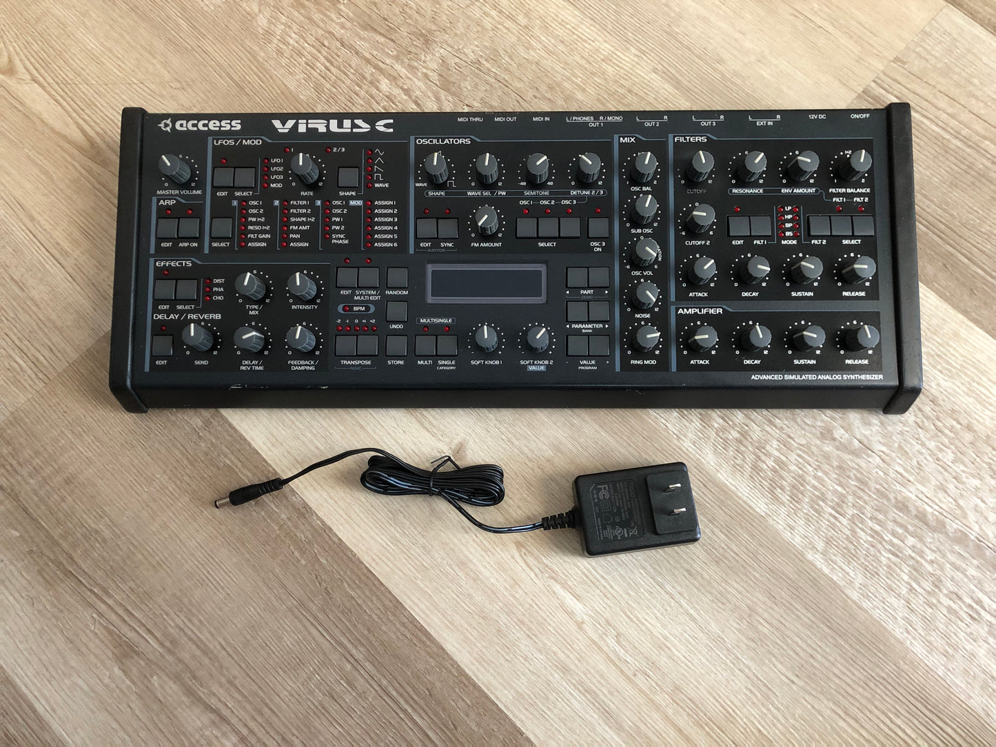 Access Virus C Desktop, Fully Recapped, All New Tacts, New Power Switch, Battery + PSU