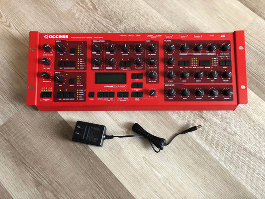 Access Virus Classic Desktop, Fully Recapped w/ All New Tacts, New Power Switch, Battery, Triad PSU + Original Red Rack Ears