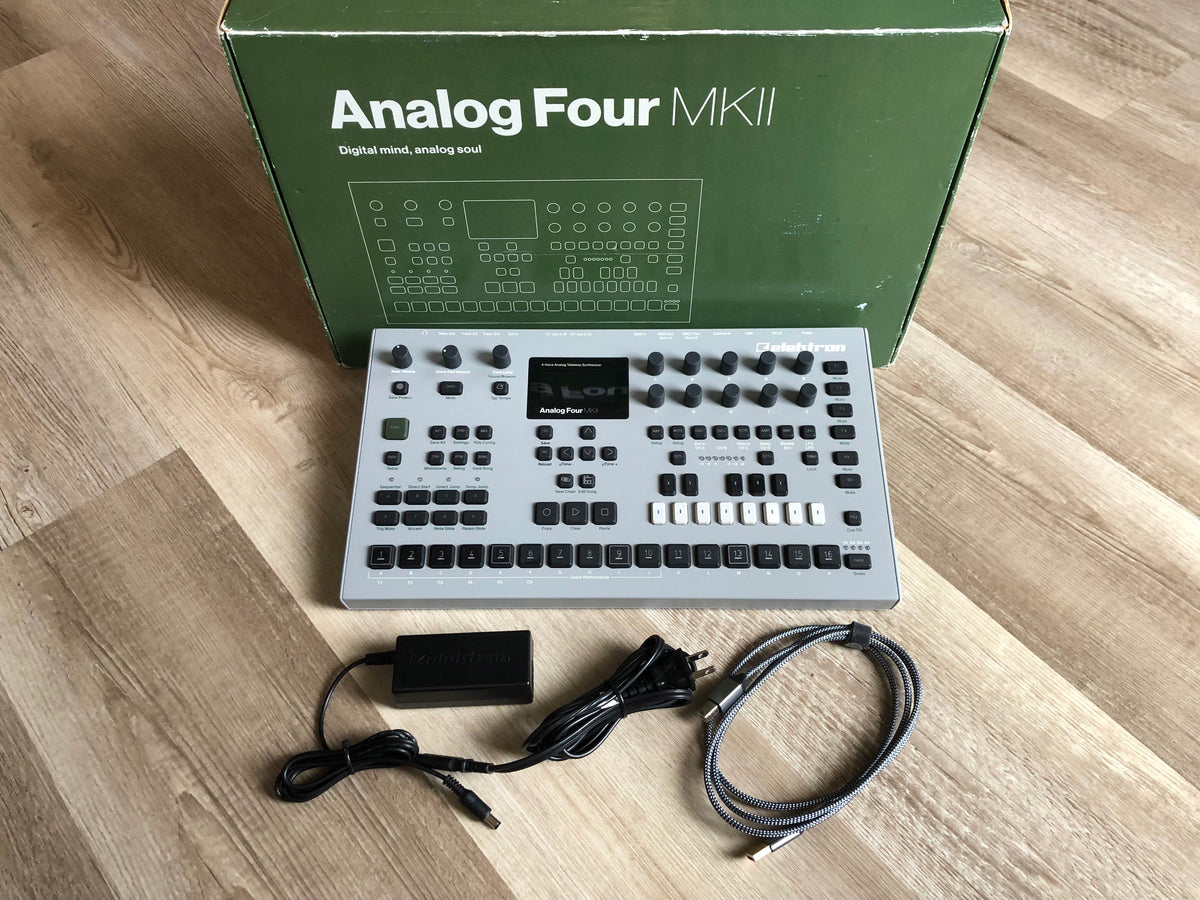 Elektron Analog Four MKII (Gray) w/ Original Box, PSU + New USB Cable