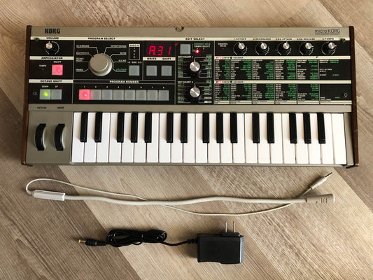 MicroKorg w/ All New Pots & Tacts, OG Mic + Aftermarket PSU