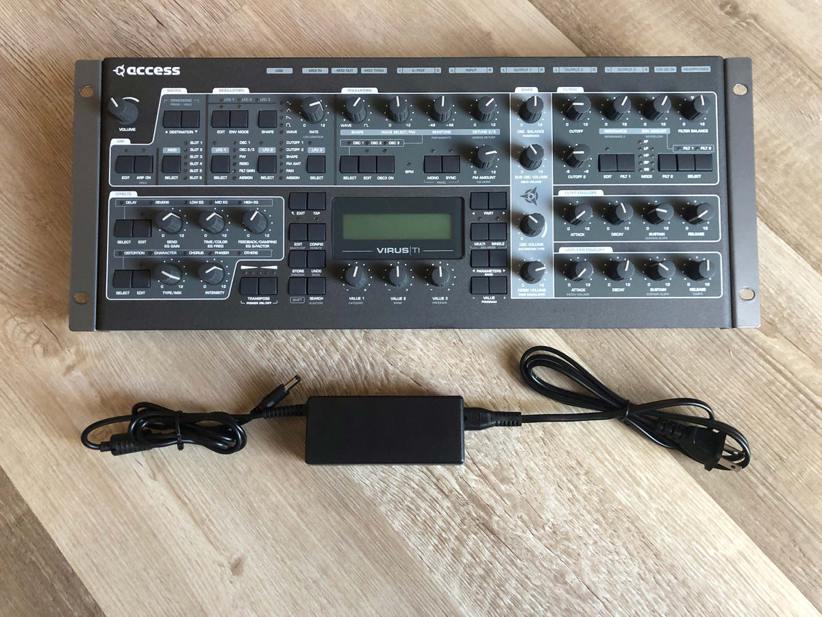 Access Virus TI2 Digital Synthesizer w/ Rack Mount Kit, New Battery + New PSU