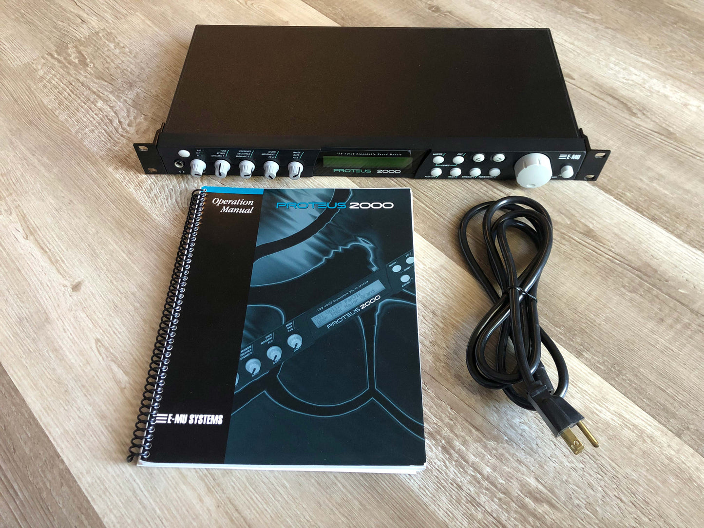 E-MU Systems Proteus 2000 Synthesizer Sound Module w/ New Encoder + Rack Ears & Manual