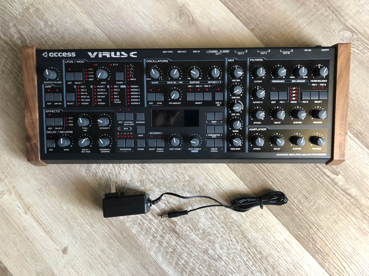 Access Virus C Desktop w/ All New Tacts, Power Caps, Battery + Custom LUX PMVA Display & Walnut Wood Sides