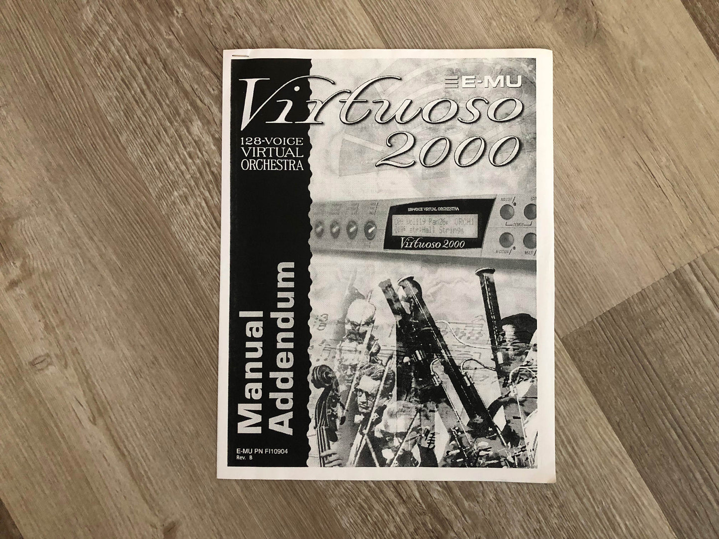 E-MU Systems Virtuoso 2000 Original Manual w/ Printed Manual Addendum