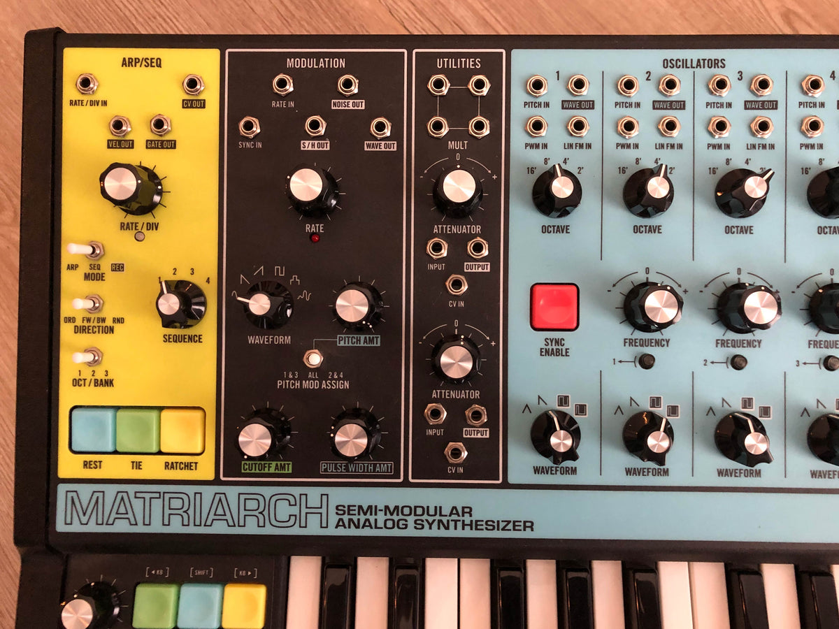 Moog Matriarch Semi-Modular Analog Synthesizer w/ OG Box & PSU, 15 Patch Cables + Manual & Recipe Book