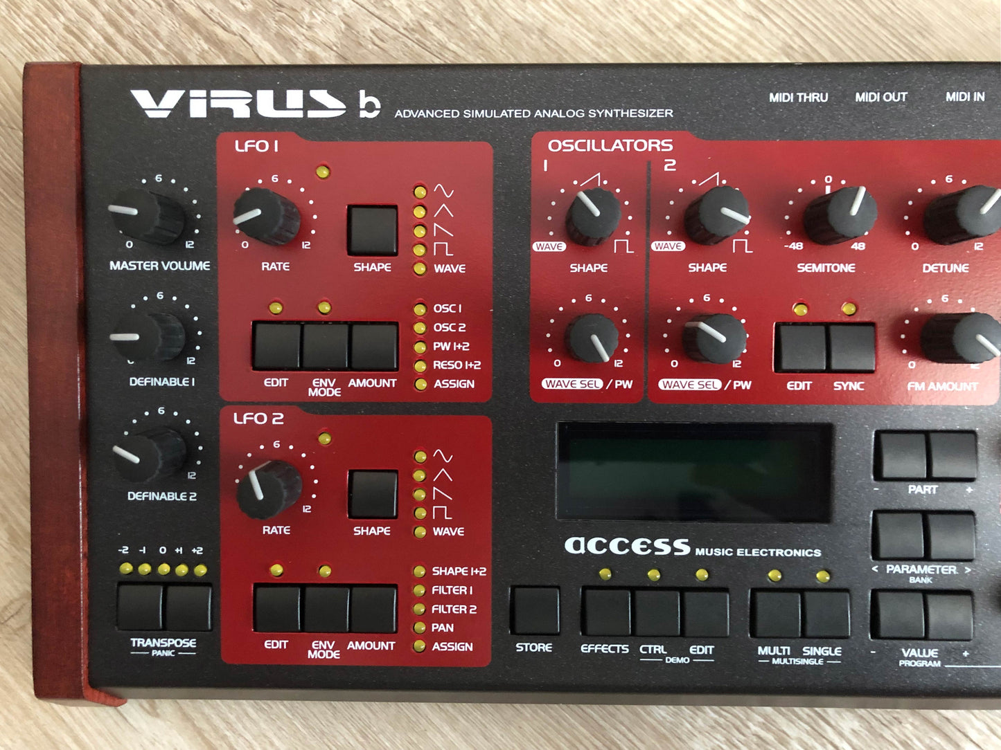 Access Virus B Desktop, Fully Recapped, All New Tacts, New Display, Power Switch, Battery + PSU