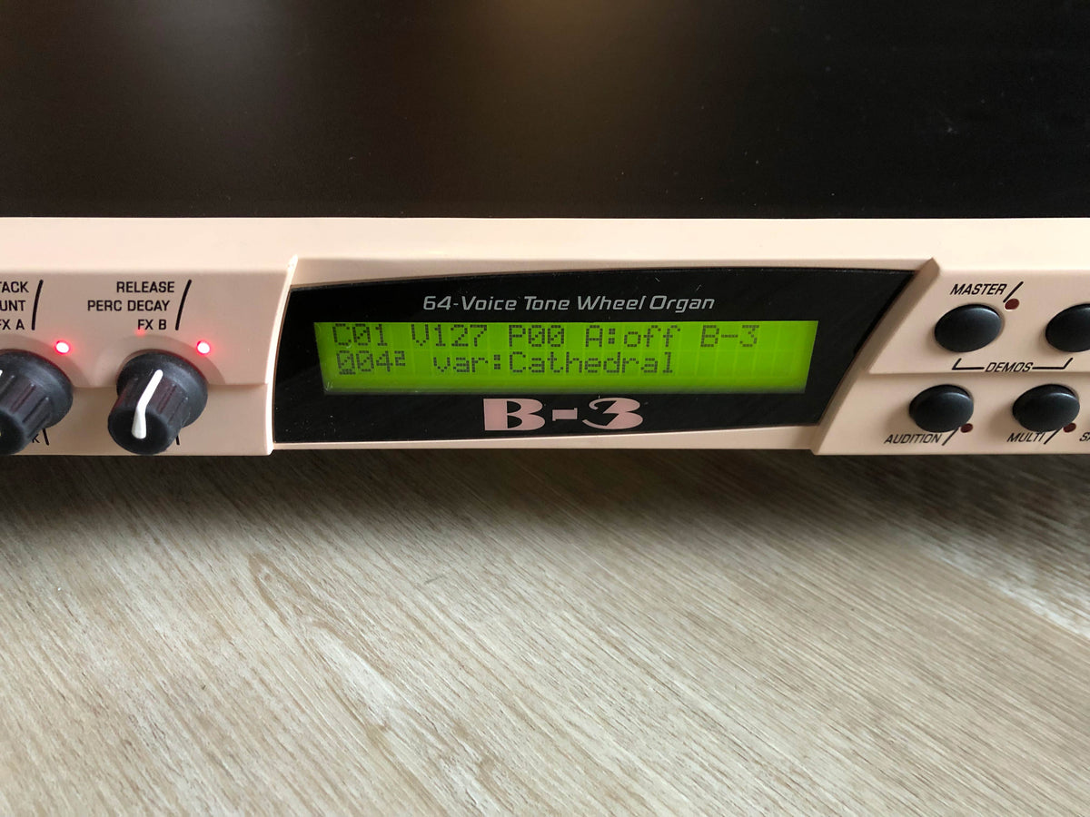 E-MU Systems B-3 Tonewheel Organ Sound Module in Beautiful Condition w/ New Encoder + Rack Ears