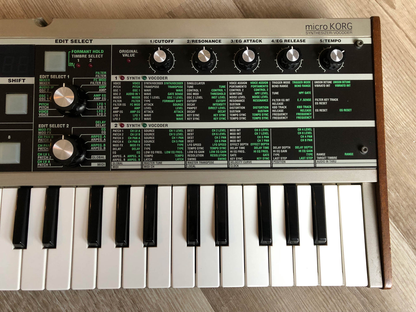 MicroKorg w/ All New Pots & Tacts, New Mic + Aftermarket PSU