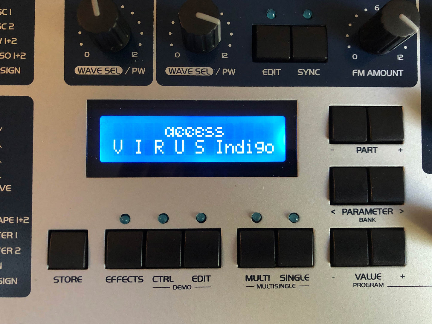 Access Virus Indigo V1 (Super Clean) w/ All New Tacts, New Display, Power Filter Cap + Battery, OS 4.9