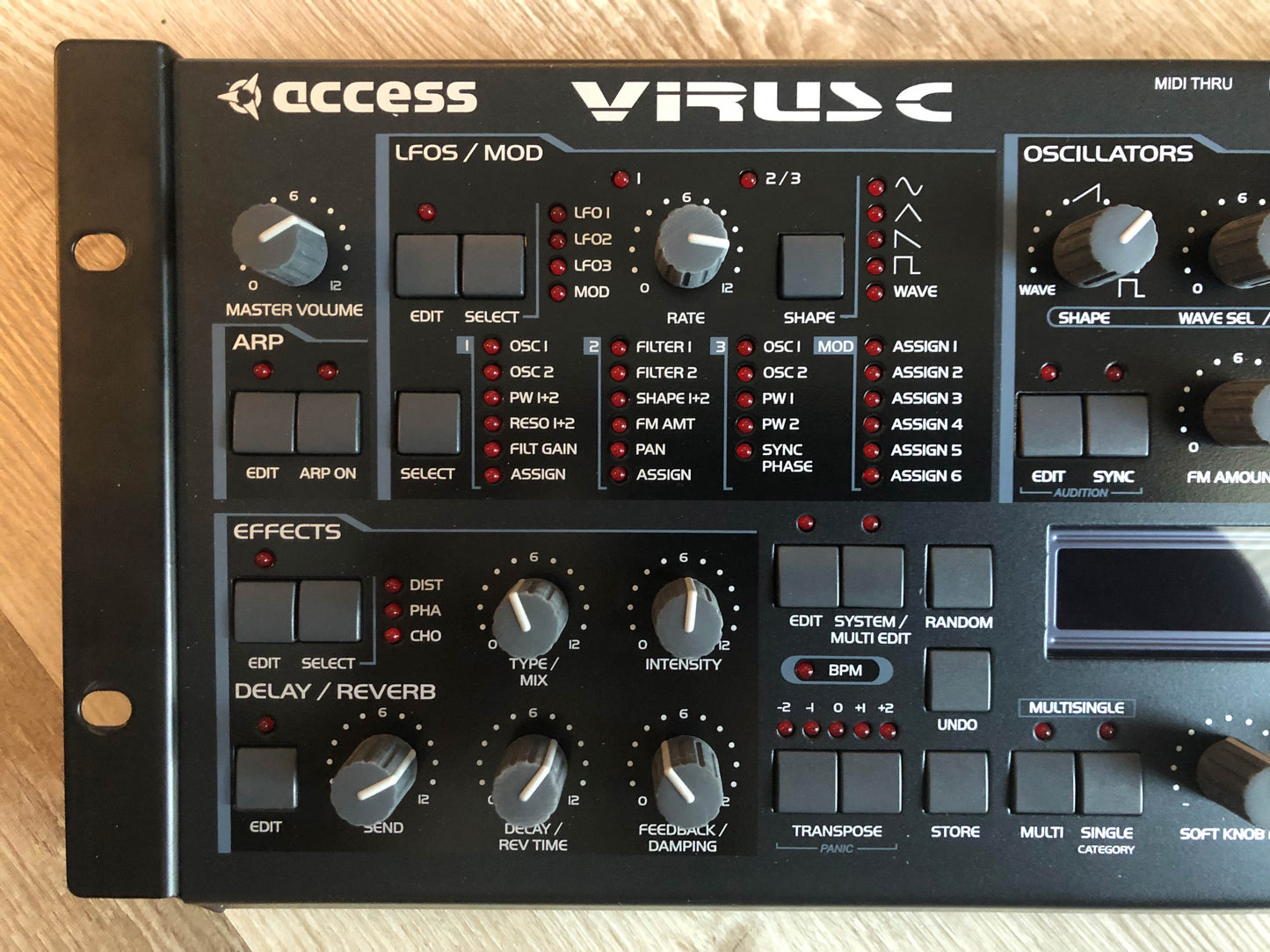 Access Virus C Rack, All New Tacts, New Power Filter Cap, Battery + PSU, OS 6.5