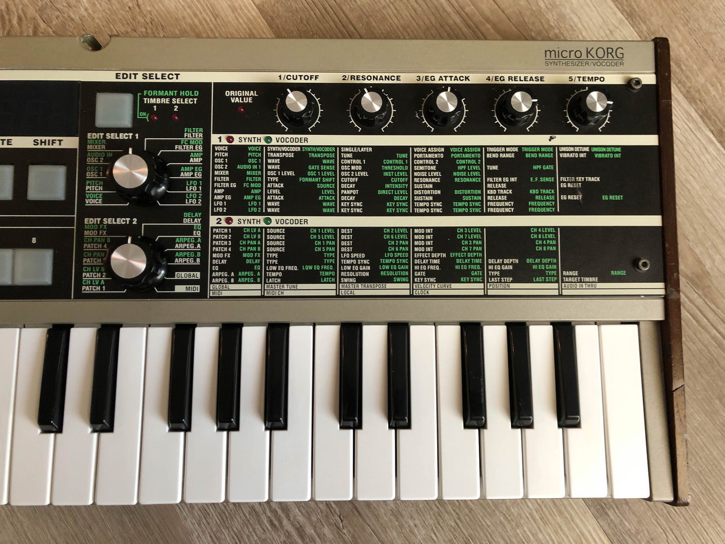 MicroKorg w/ All New Pots & Tacts, OG MIc + Aftermarket PSU
