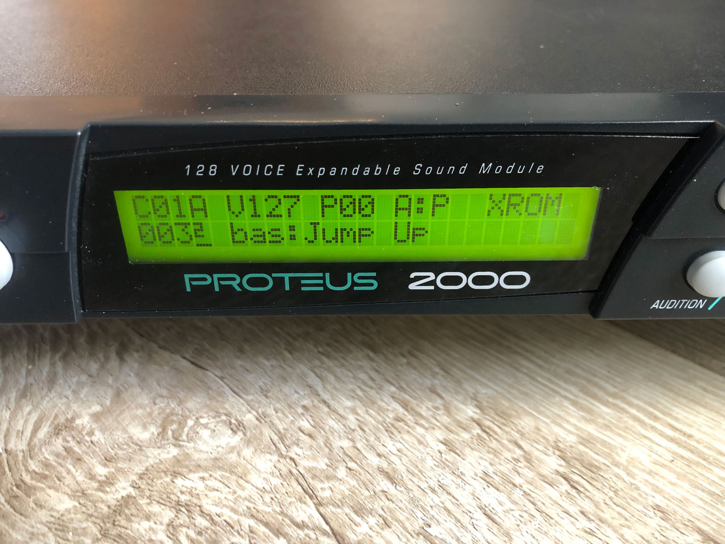 E-MU Systems Proteus 2000 w/ 3 ROMS, Rack Ears, + New Encoder