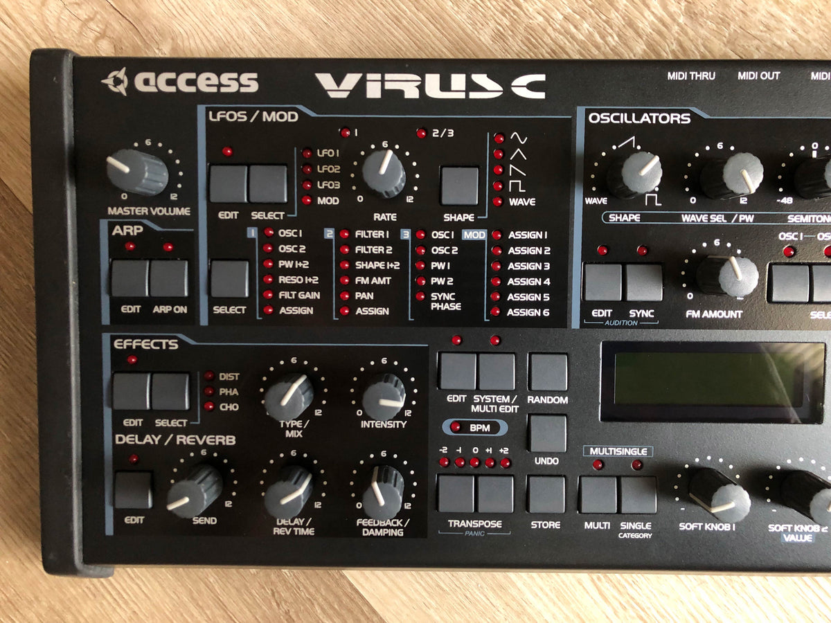 Access Virus C Desktop, Fully Recapped, All New Tacts, New Volume Pot, Power Switch, Battery + PSU