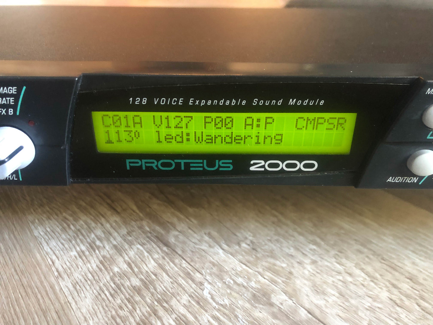 E-MU Systems Proteus 2000 Synthesizer Sound Module w/ New Encoder + Rack Ears