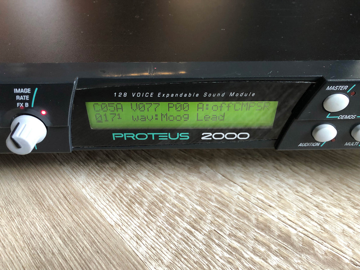 E-MU Systems Proteus 2000 Synthesizer Sound Module w/ New Encoder, New Modern PSU + Rack Ears