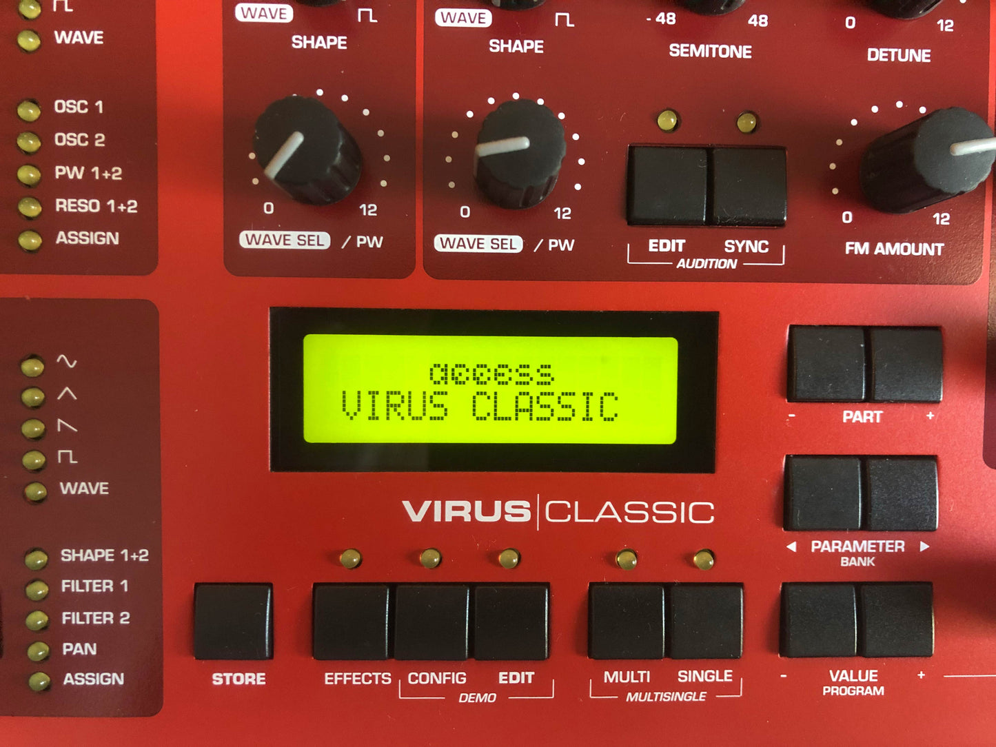 Access Virus Classic Desktop (B) w/ All New Tacts, Power Filter Cap, Battery + PSU, OS 4.9