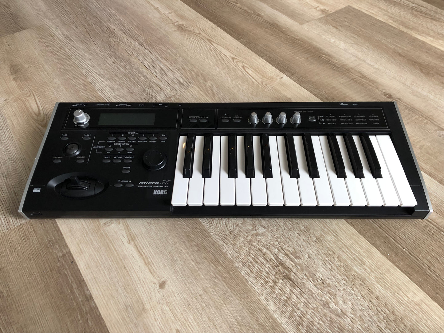Korg MicroX w/ Orange Carrying Case + Aftermarket PSU