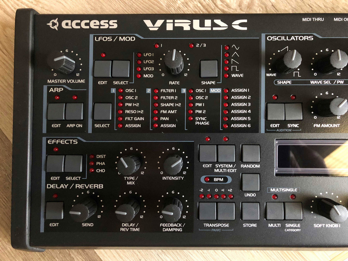 Access Virus C Desktop, Fully Recapped w/ All New Tacts, New Power Switch, Battery + Triad PSU
