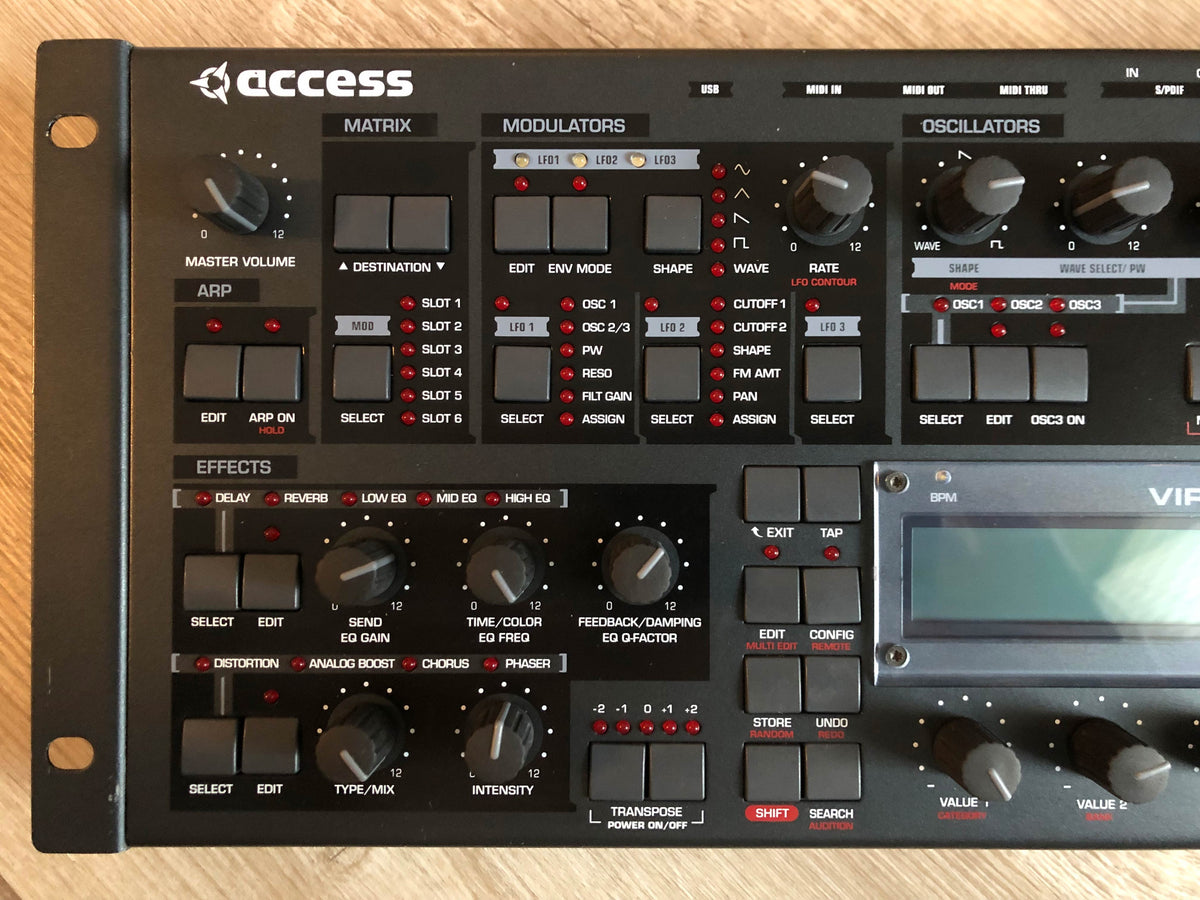 Access Virus TI Rack w/ All New Tacts, New Battery, PSU + HQ USB Cable