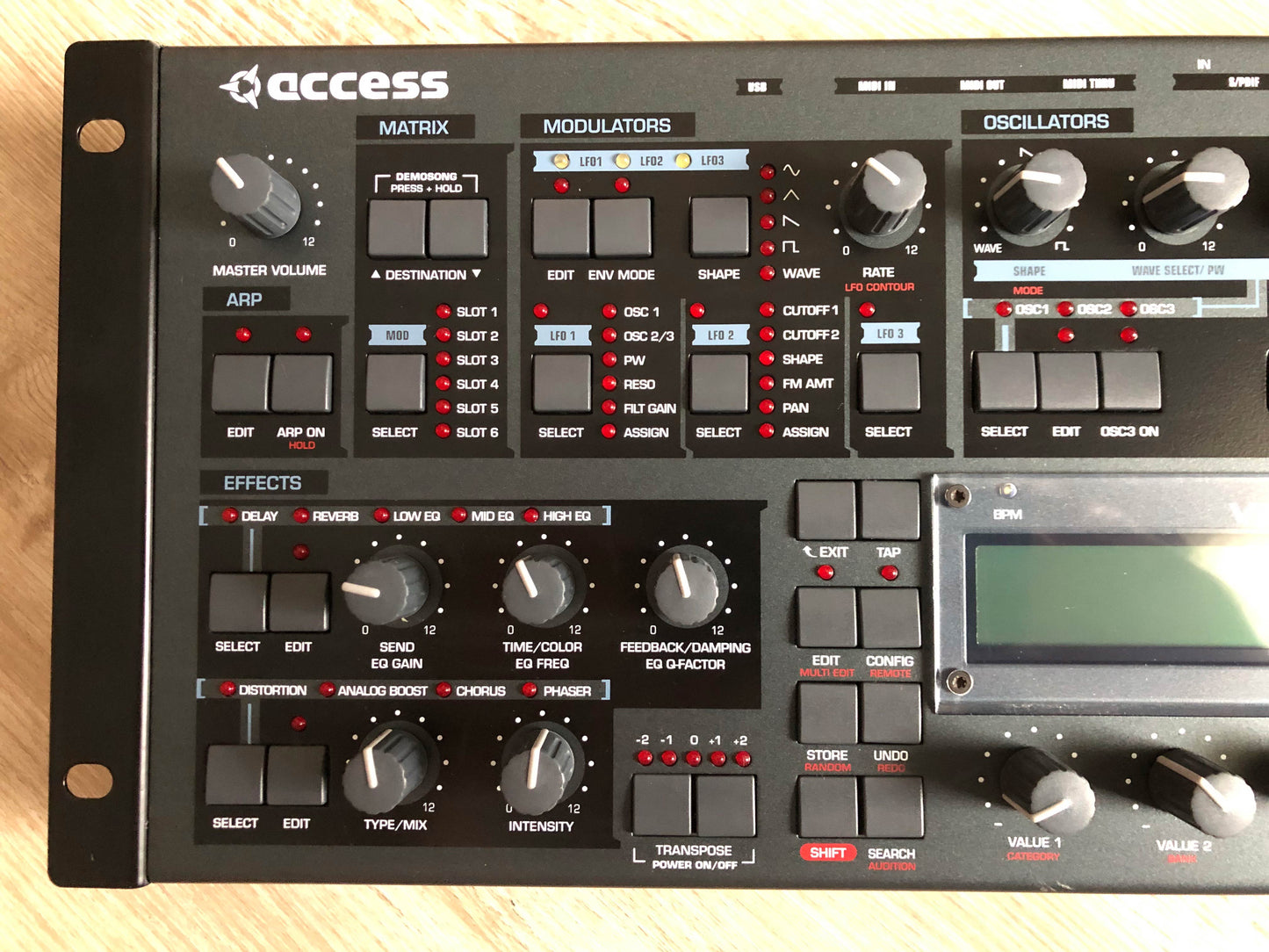 Access Virus TI Rack, w / All New Tacts, New Battery, Power Supply + HQ USB Cable