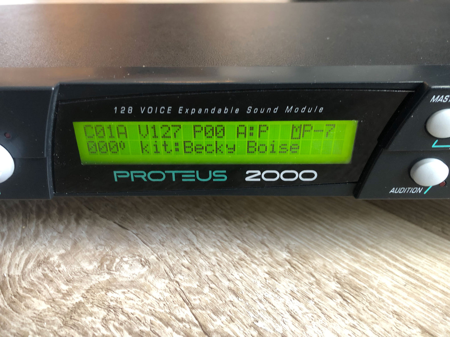 E-MU Systems Proteus 2000 w/ 3 ROMS, Rack Ears, + New Encoder