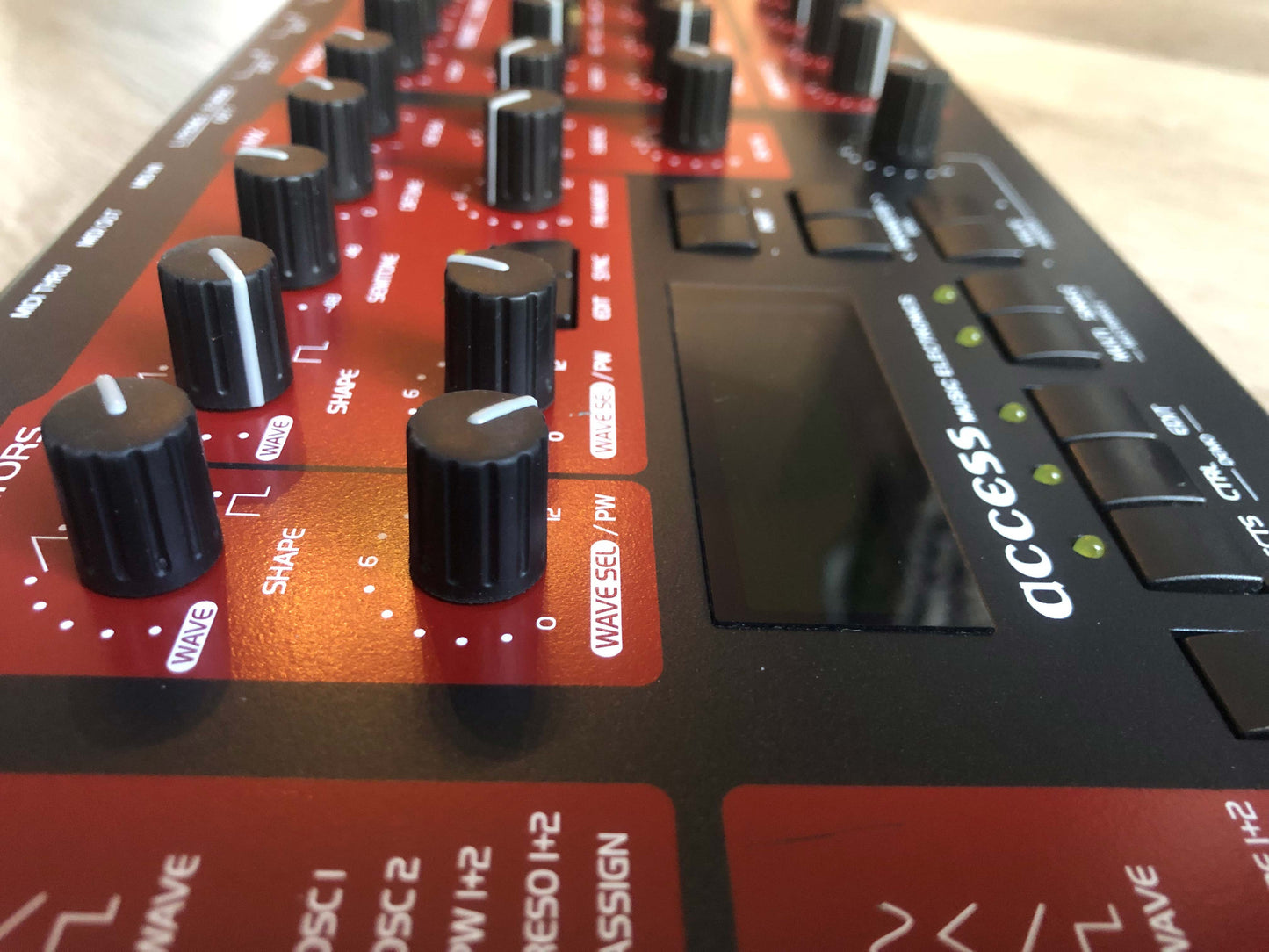 Access Virus B Desktop, All New Tacts, Power Filter Cap, Battery, Custom Wood Sides + PSU, OS 4.9