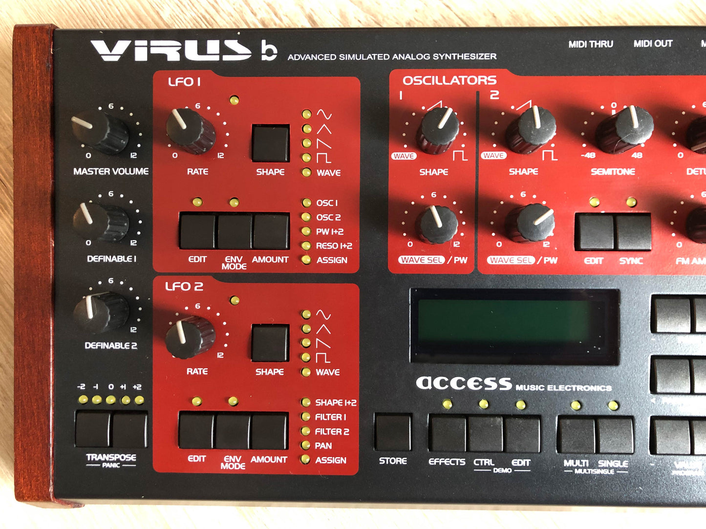 Access Virus B Desktop, Fully Recapped, All New Tacts, New Display, Power Switch, Battery + PSU