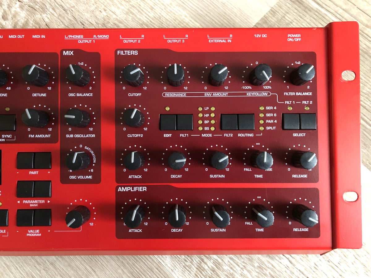 Access Virus Classic Desktop, Fully Recapped w/ All New Tacts, New Power Switch, Battery, Triad PSU + Original Red Rack Ears