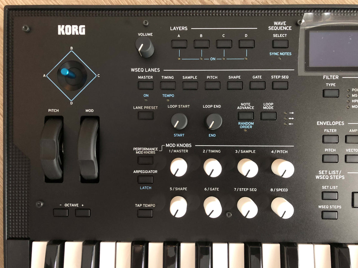 Korg Wavestate MKII Keyboard Synthesizer, Minty w/ Plastic still on LCD + OG PSU