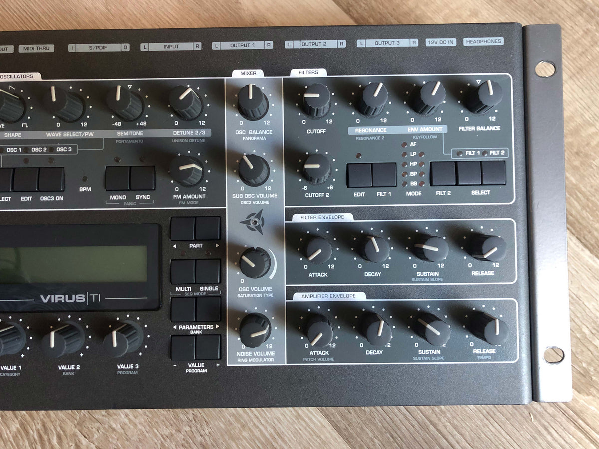 Access Virus TI2 Digital Synthesizer w/ Rack Mount Kit, New Battery + New PSU