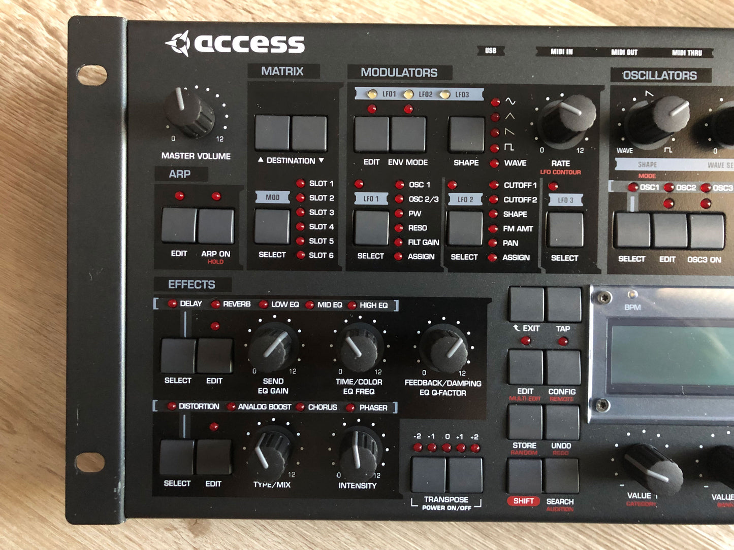 Access Virus TI Rack, All New Tacts, Battery + PSU, OS 5.1.7