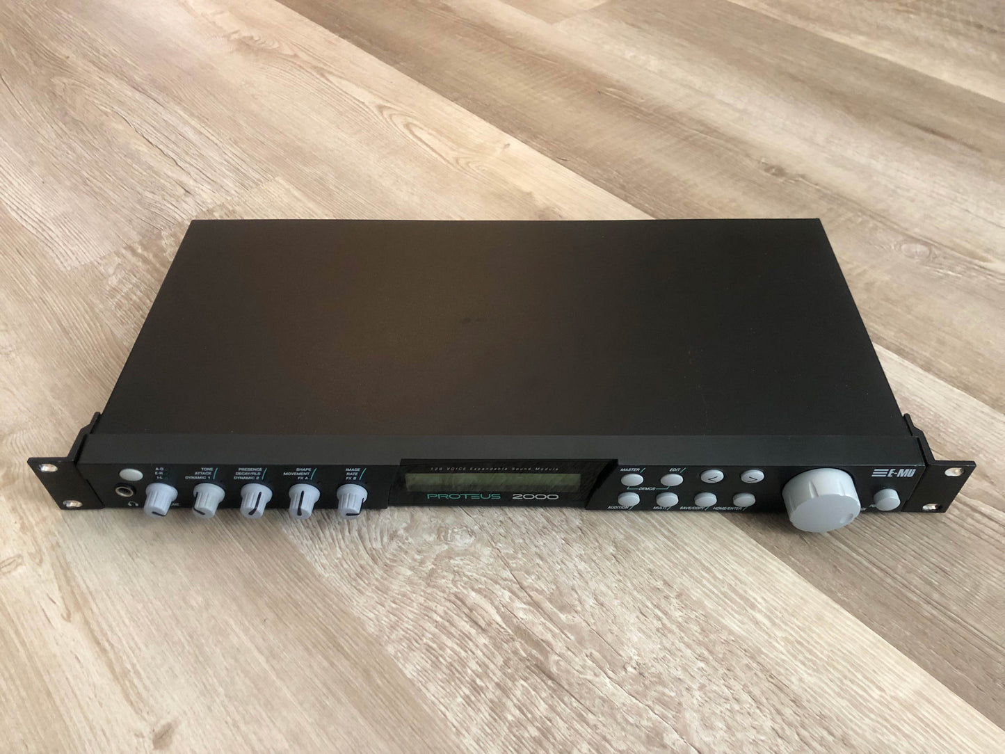 E-MU Systems Proteus 2000 Synthesizer Sound Module w/ New PSU & Encoder + Rack Ears