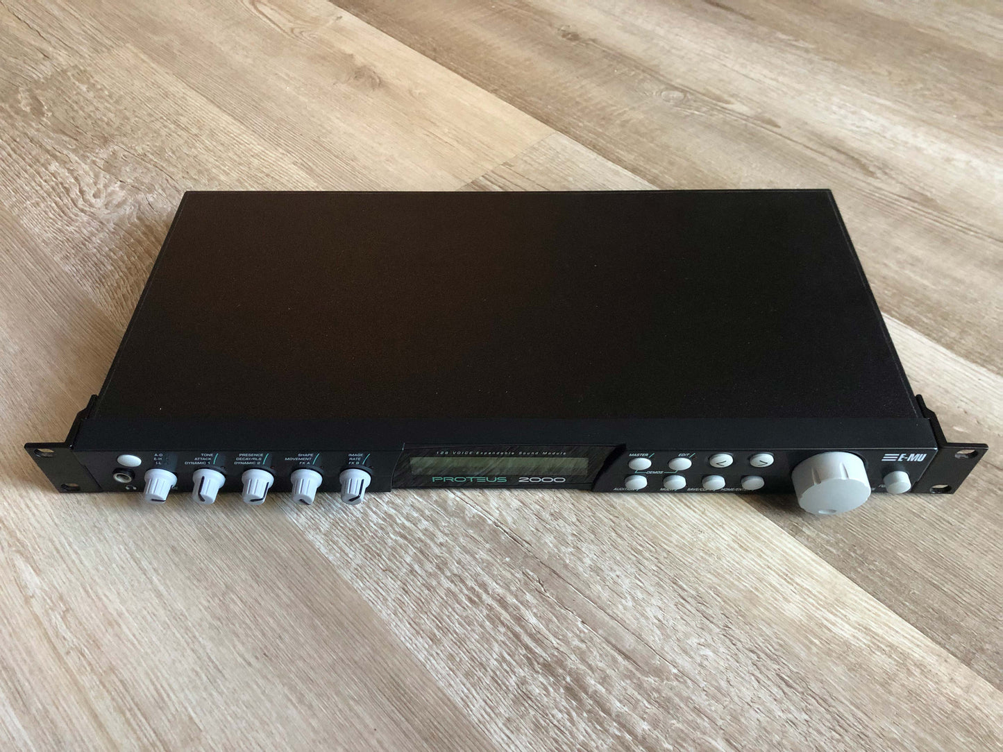 E-MU Systems Proteus 2000 Synthesizer Sound Module w/ New Encoder + Rack Ears & Manual