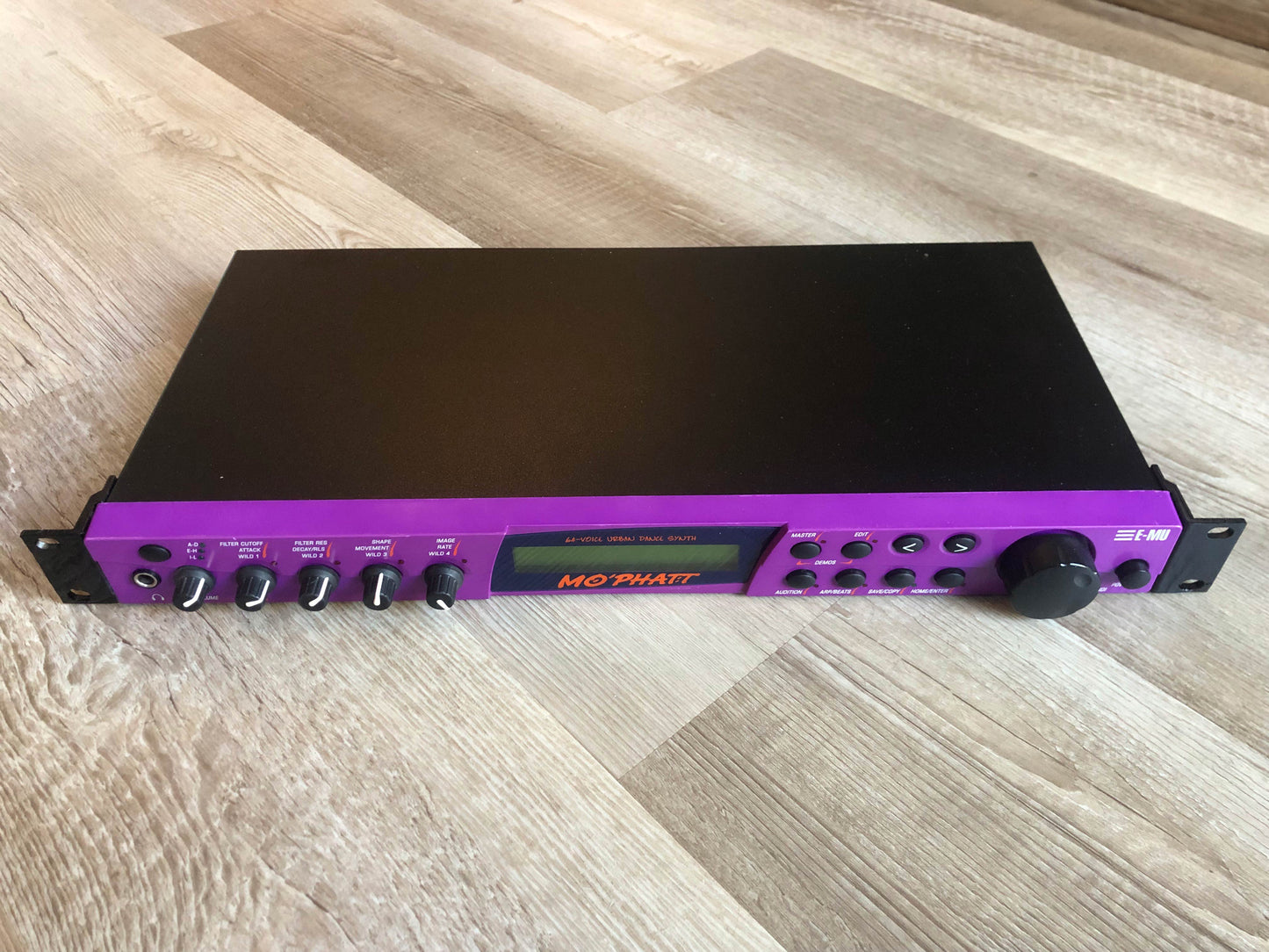 E-MU Systems Mo' Phatt Synthesizer Sound Module w/ New Encoder + Rack Ears