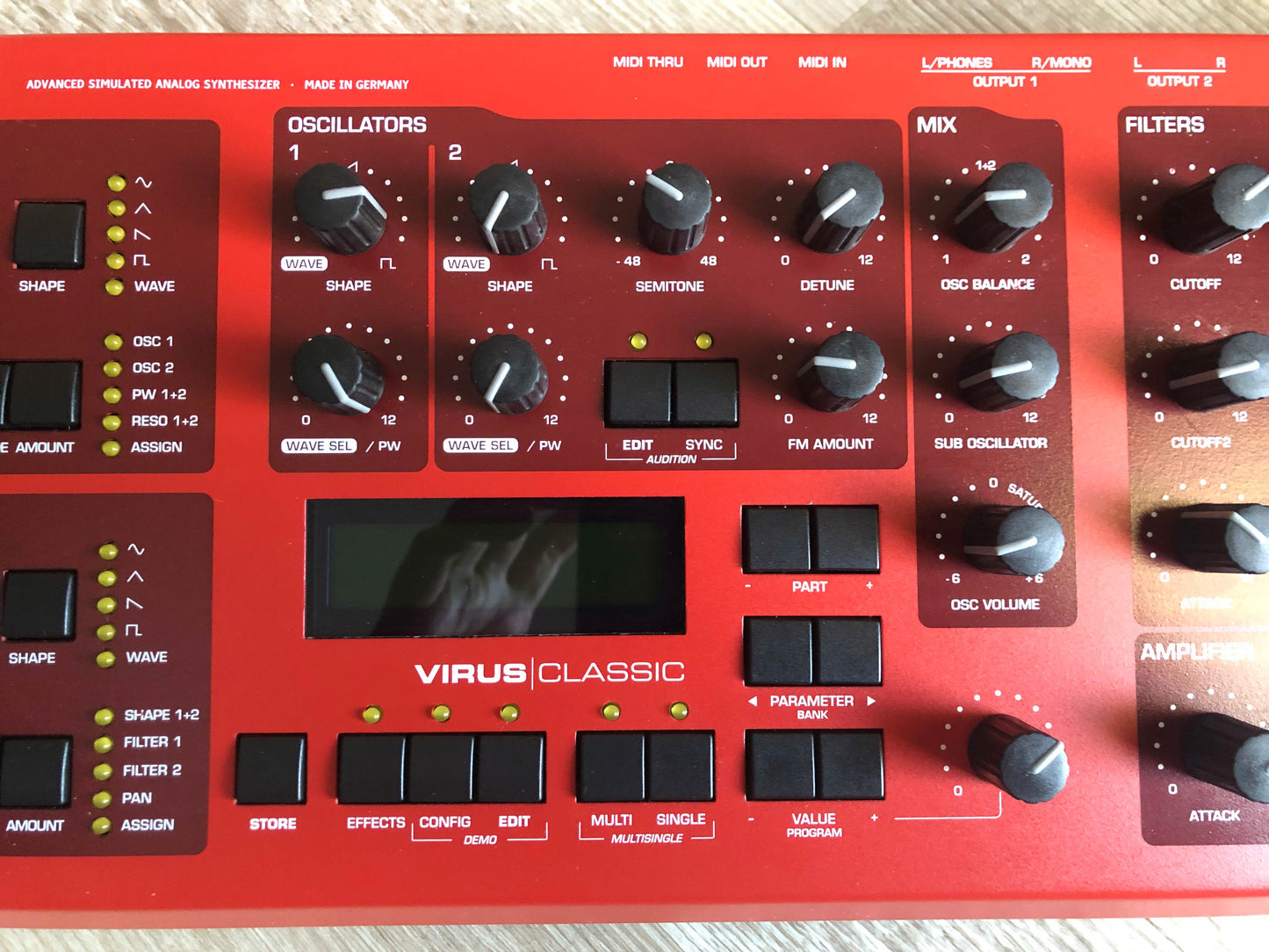 Access Virus Classic Rack (B), New Display, Power Filter Cap, Battery + PSU, OS 4.9