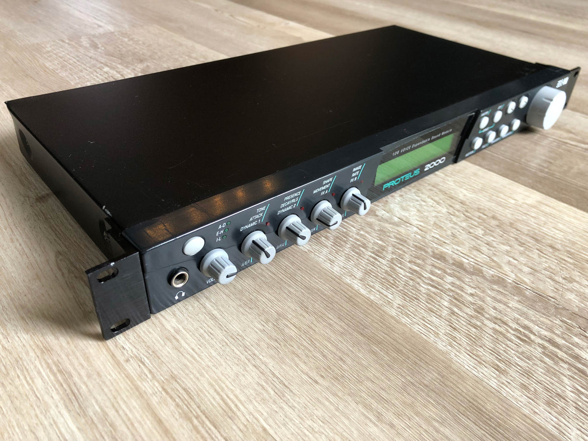 E-MU Systems Proteus 2000 Synthesizer Sound Module w/ New Encoder, New Modern PSU + Rack Ears