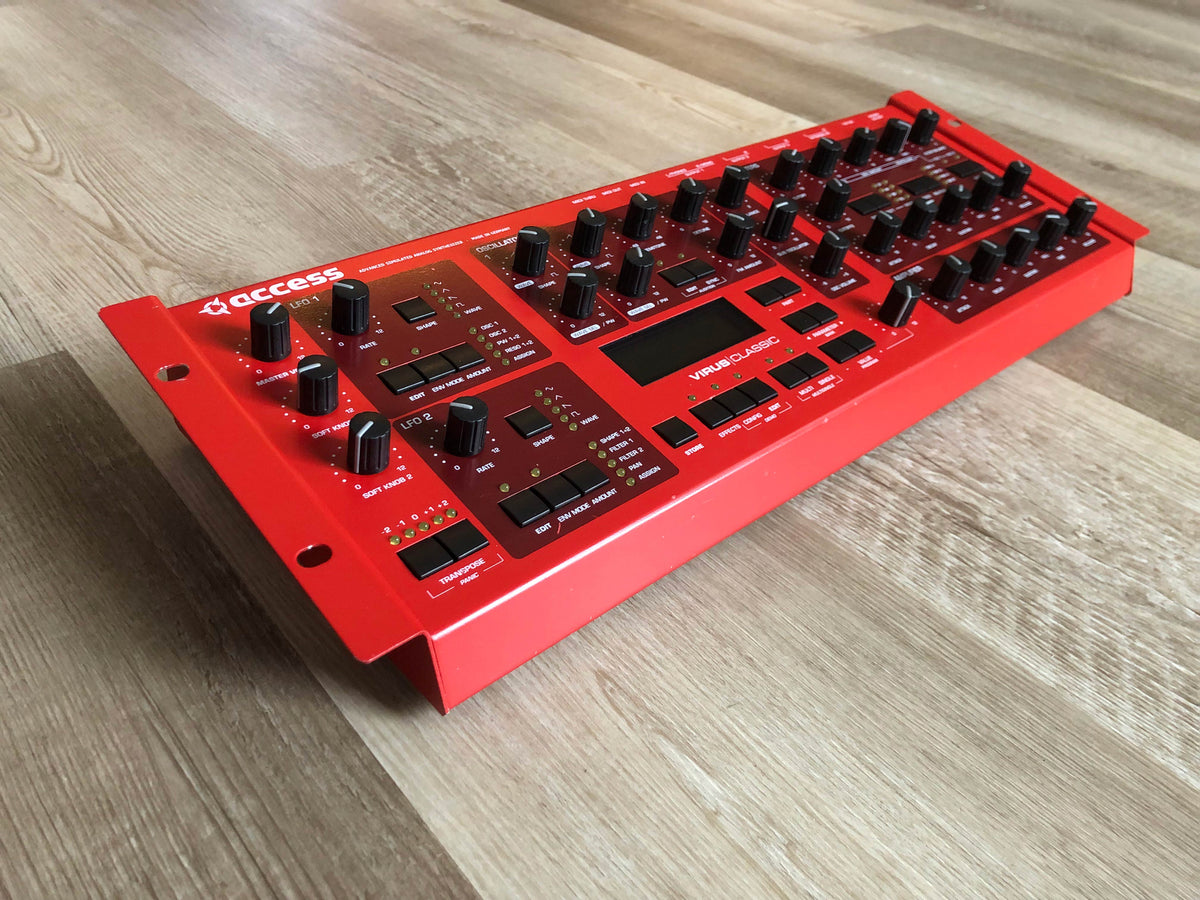 Access Virus Classic Desktop, Fully Recapped w/ All New Tacts, New Power Switch, Battery, Triad PSU + Original Red Rack Ears