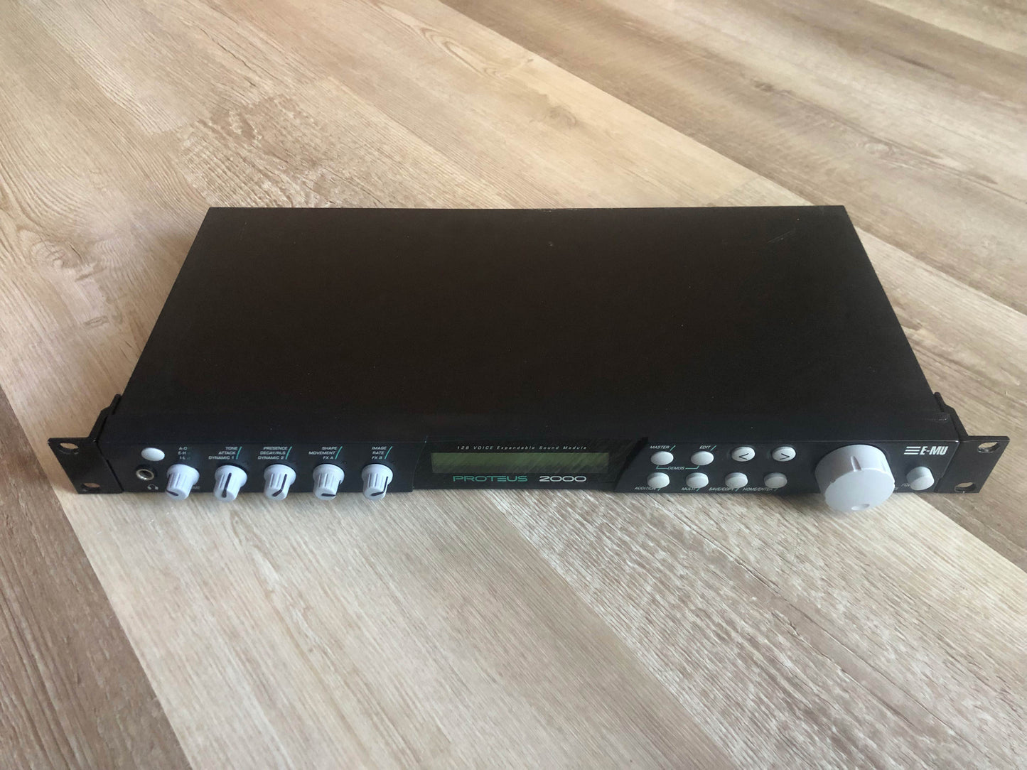 E-MU Systems Proteus 2000 Synthesizer Sound Module w/ New Encoder + Rack Ears