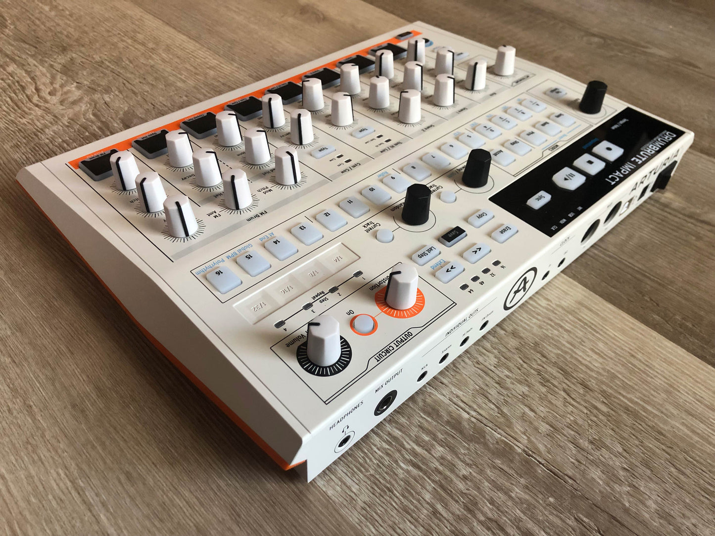 Arturia Drumbrute Impact 1984 Edition (White) Analog Drum Synthesizer, Mint w/ OG Box + PSU