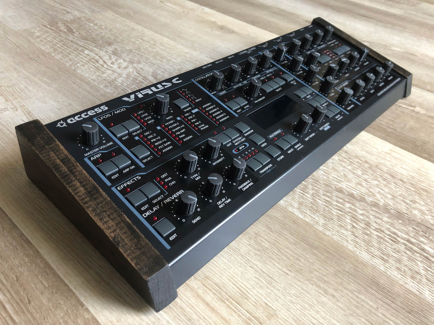 Access Virus C Desktop, New Power Filter Cap + Battery, Low-Hours All-ALPS Panel Board, Custom Wood Sides + LUX PMVA LED