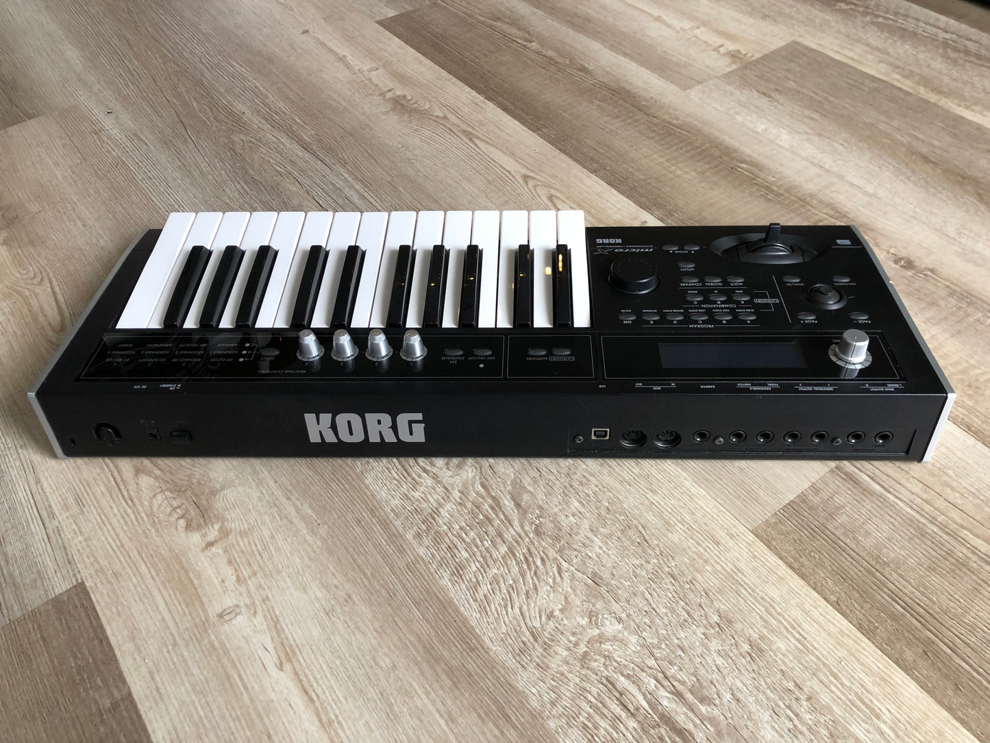 Korg MicroX w/ Orange Carrying Case + Aftermarket PSU