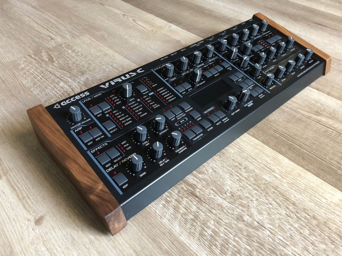 Access Virus C Desktop w/ All New Tacts, Power Caps, Battery + Custom LUX PMVA Display & Walnut Wood Sides