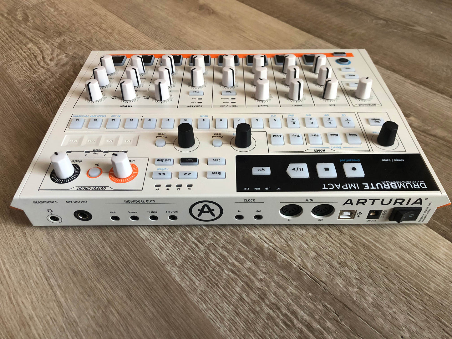 Arturia Drumbrute Impact 1984 Edition (White) Analog Drum Synthesizer, Mint w/ OG Box + PSU