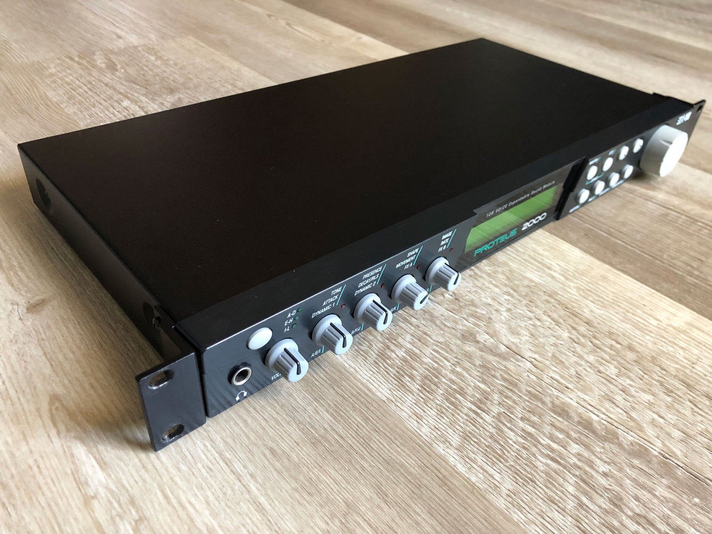 E-MU Systems Proteus 2000 Synthesizer Sound Module w/ New Encoder, New Modern PSU + Rack Ears