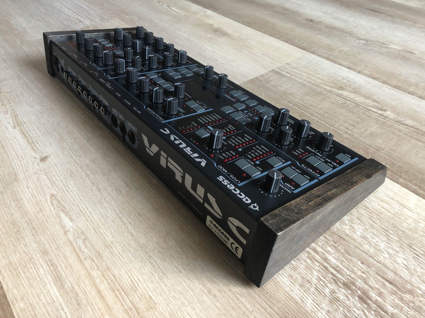 Access Virus C Desktop, New Power Filter Cap + Battery, All-ALPS Panel Board w/ Pot Plate, Custom Wood Sides + LUX PMVA LED